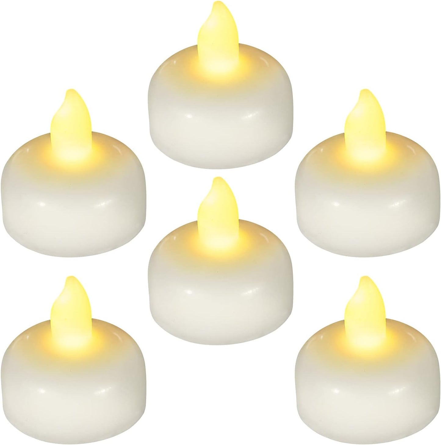 12 Velas LED Flotantes Impermeables Parpadeantes para Piscina