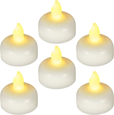 12 Velas LED Flotantes Impermeables Parpadeantes para Piscina
