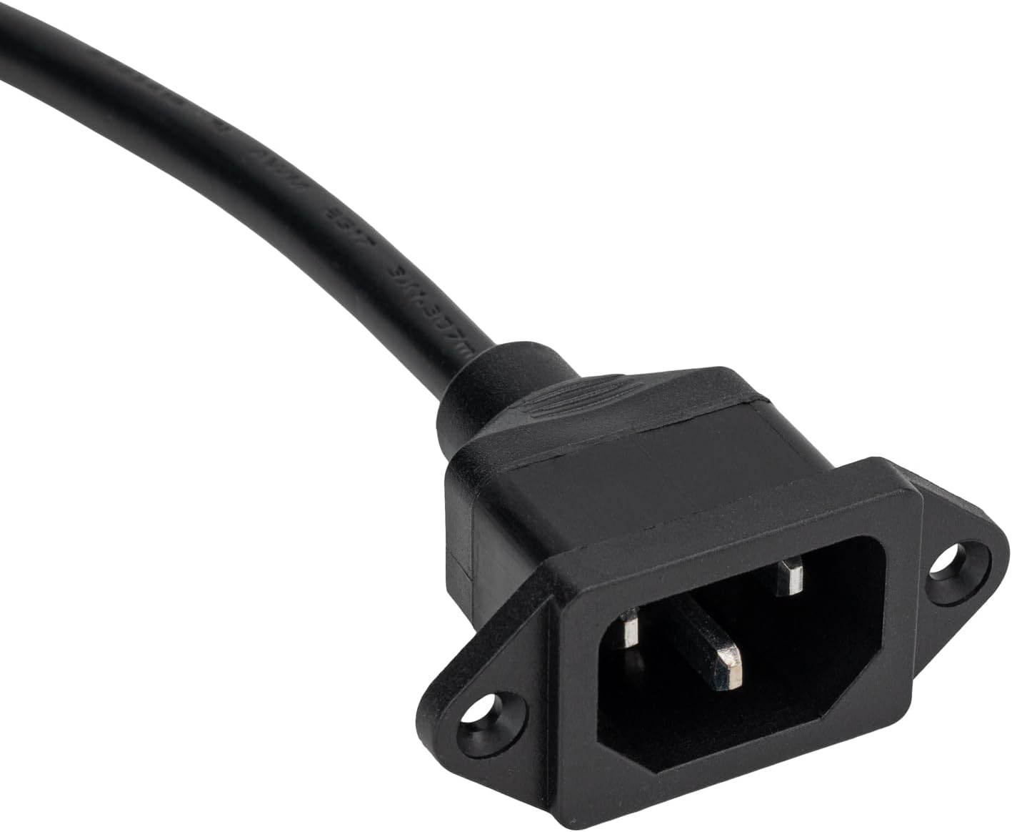 Cable extensión C14 a C13 90 grados con toma bloqueante 80cm