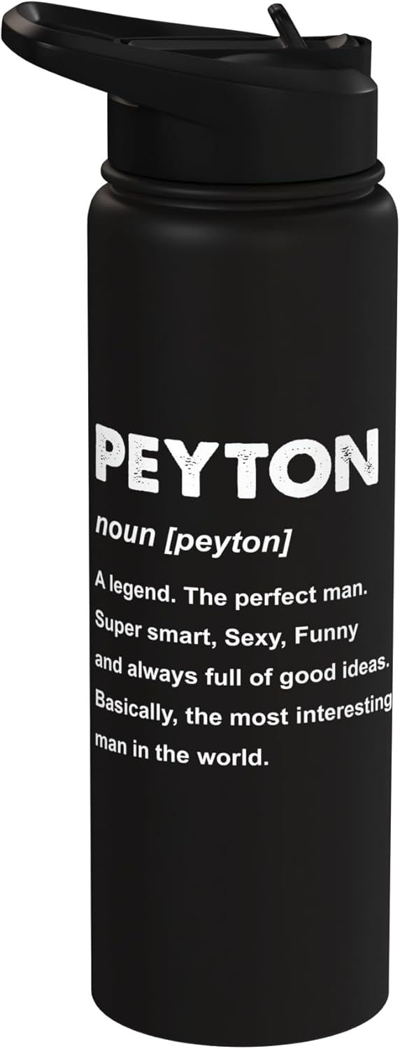 Botella de agua acero inoxidable sin BPA Peyton Name