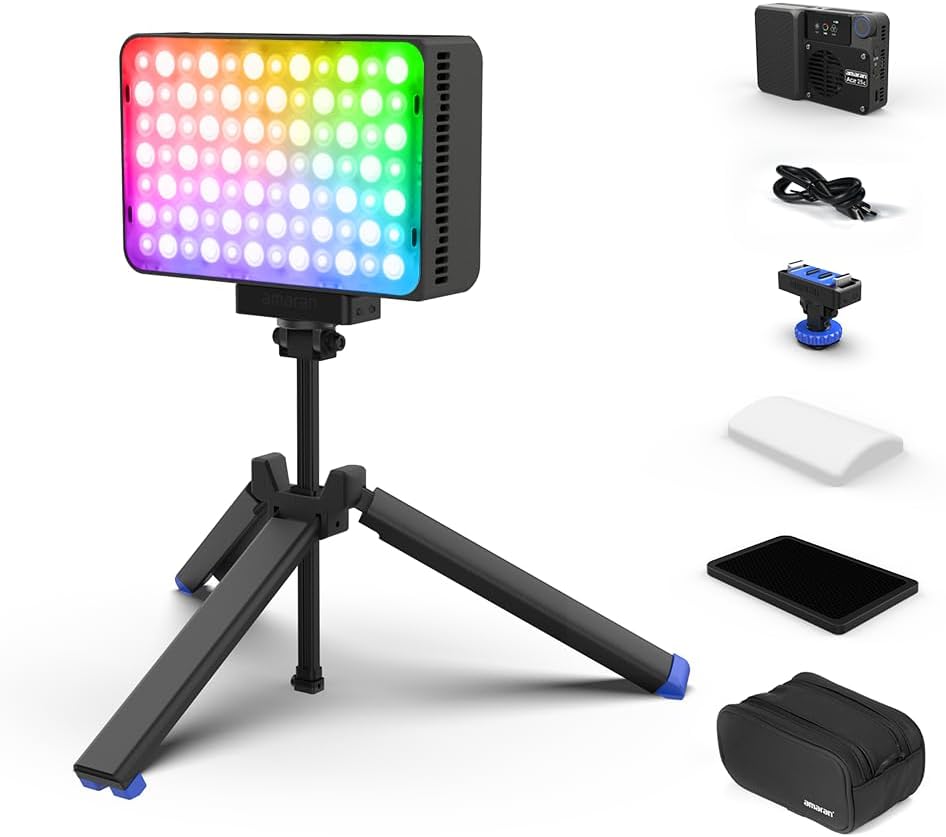 Kit luz LED RGB 25c Ace 32 W cámara con control app y funda