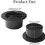 Brida conducto 4pulg ABS negro abrazadera HVAC