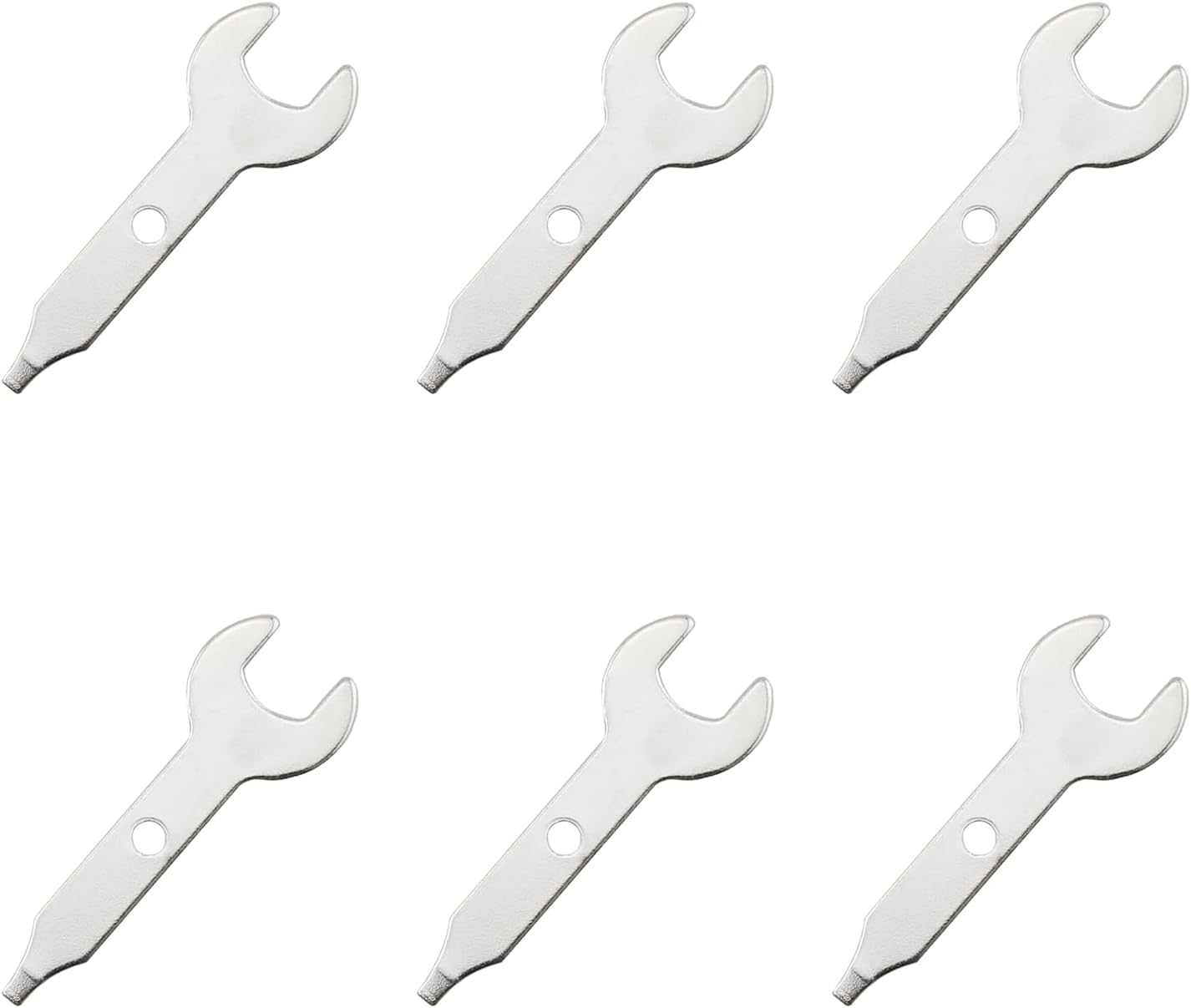6 Pzas llave de ajuste para herramienta rotativa 9.6mm plata