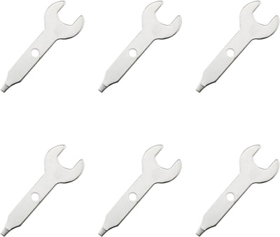 6 Pzas llave de ajuste para herramienta rotativa 9.6mm plata