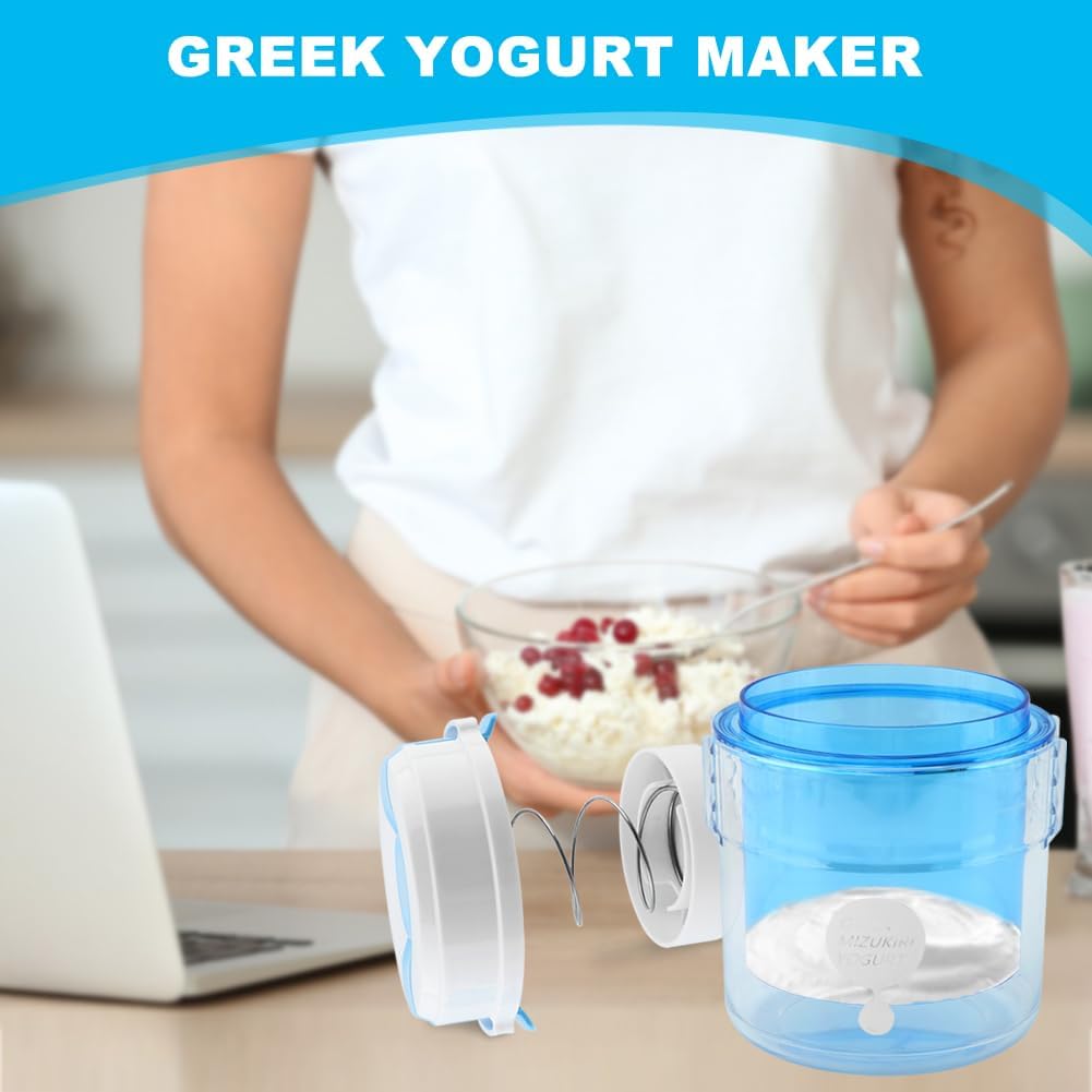 Colador de yogur griego con tapa ajustable y malla ultrafina para yogur casero