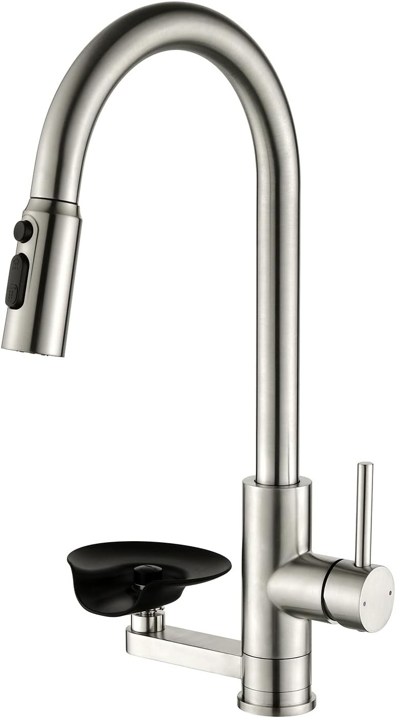 Grifo cocina acero inox níquel cepillado