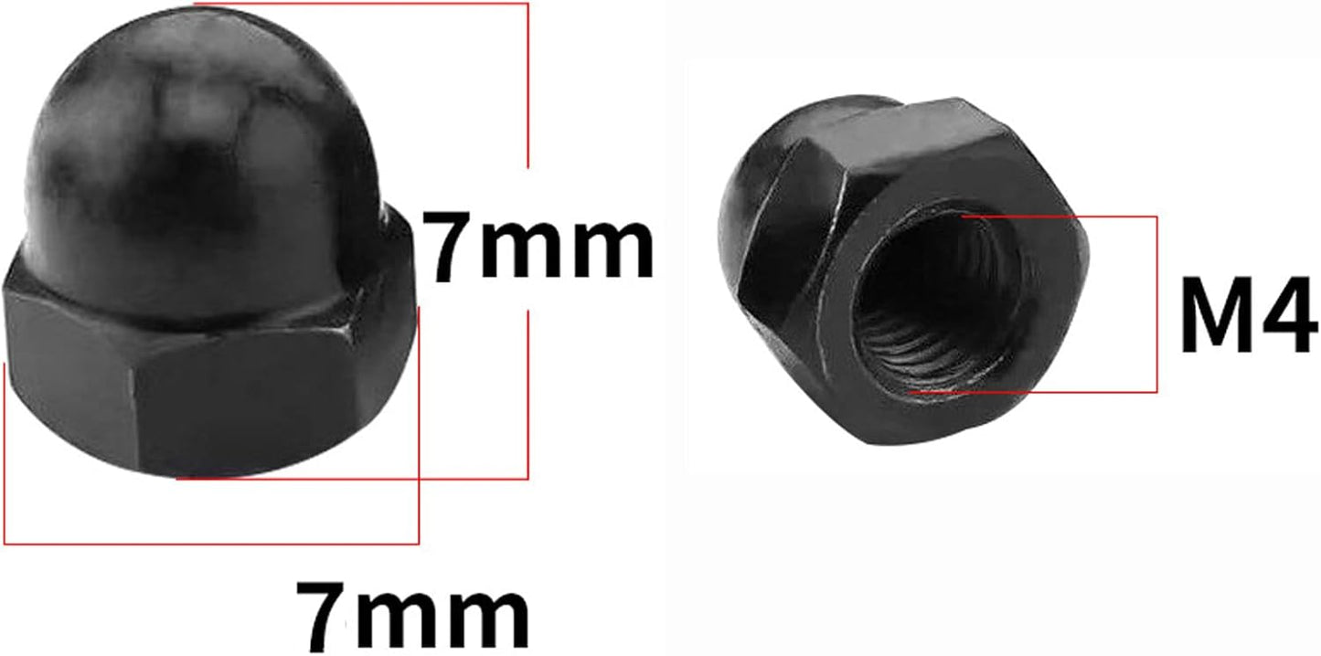 12 Tuercas Acero Inox Bellota M4 Negro