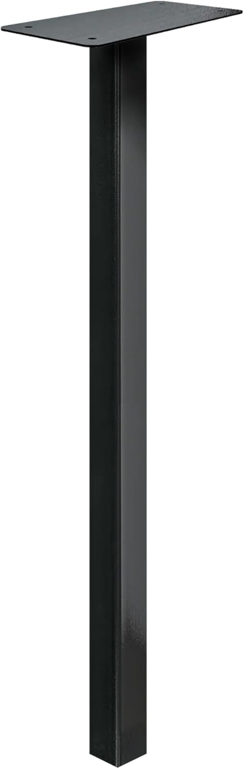 Poste buzón 51pulg metal resistente exterior color negro