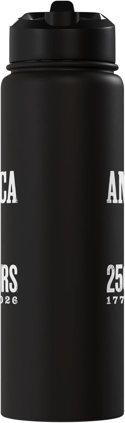 Campana de la Libertad 250 años botella de agua aislada