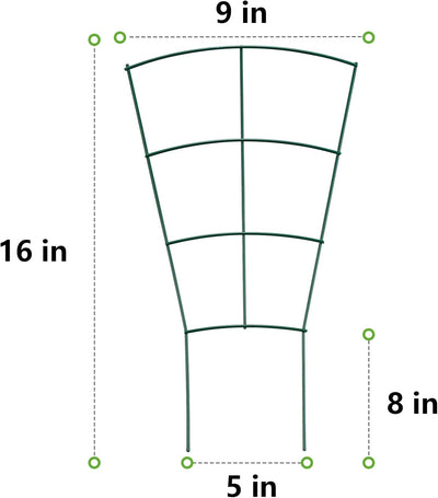 6 Enrejados Metal 16pulg para Plantas Interior
