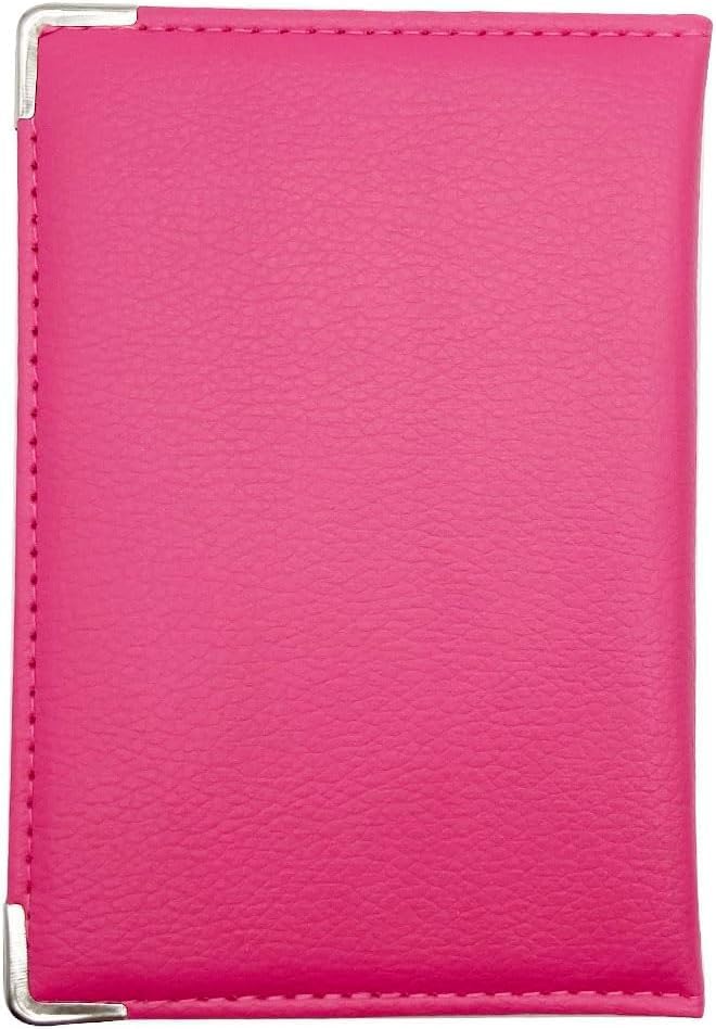 Cubierta pasaporte PU logotipo dorado EE.UU. Rojo rosa moda