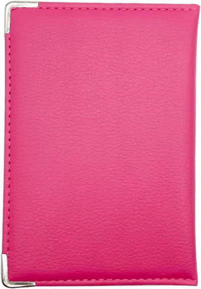 Cubierta pasaporte PU logotipo dorado EE.UU. Rojo rosa moda