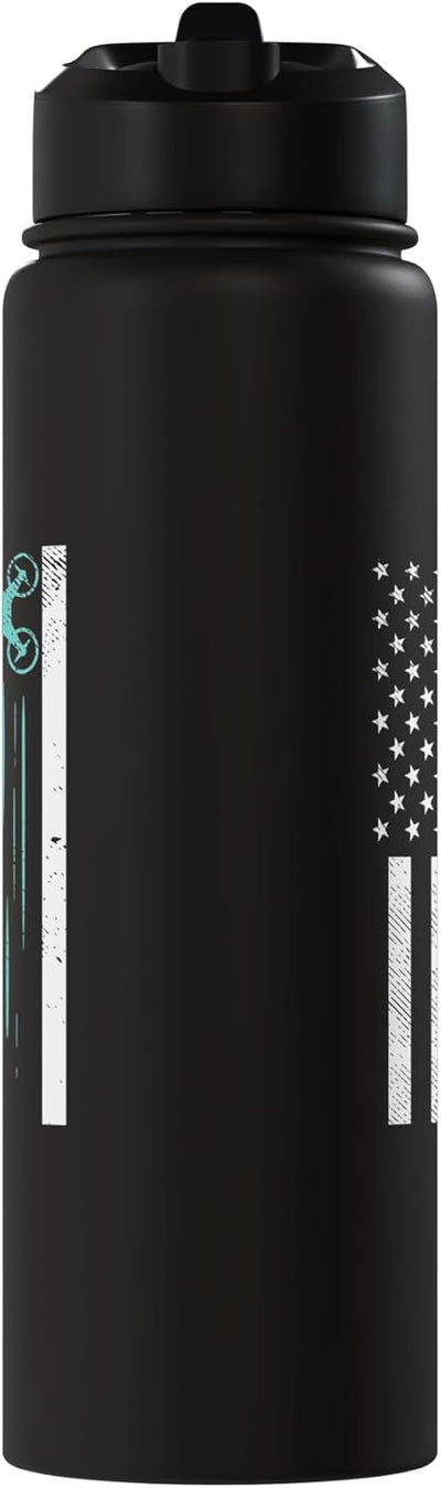 Botella de agua aislada estampado bandera americana regalo piloto