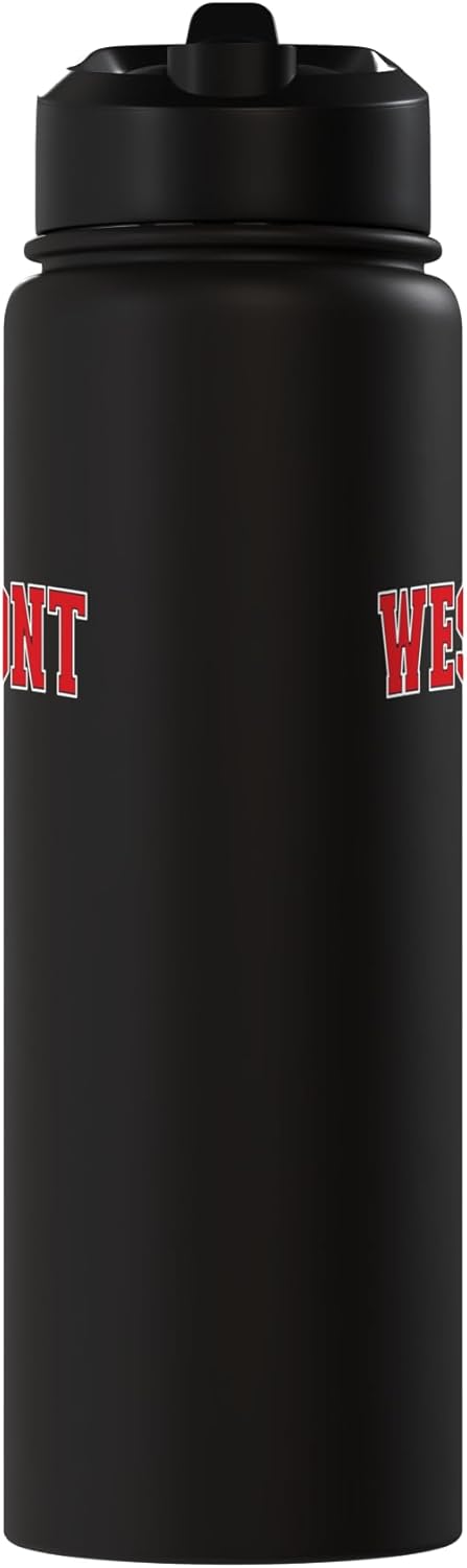 Botella agua acero inox aislada estilo universidad Westmont