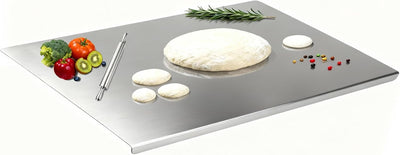 Tabla cortar acero inox 31x23pulg con tapa y alfombrilla antiderrap