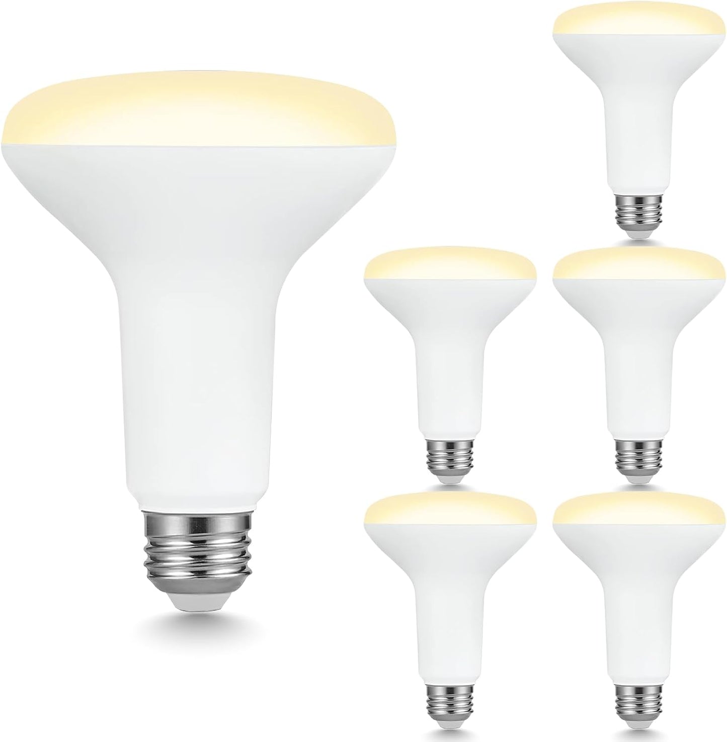 Pack 6 Bombillas LED BR30 7.5W 2700K Blanco Suave Regulable CRI80