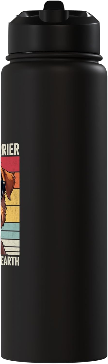 Botella agua acero inox para perro terrier norfolk