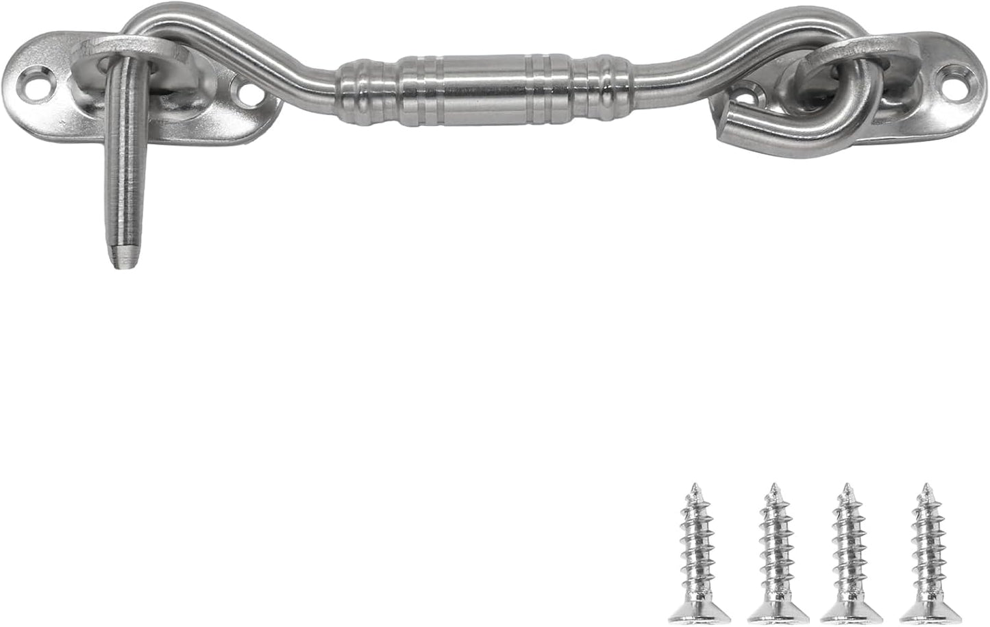 Cerradura puerta 4pulg metal tornillos interior exterior