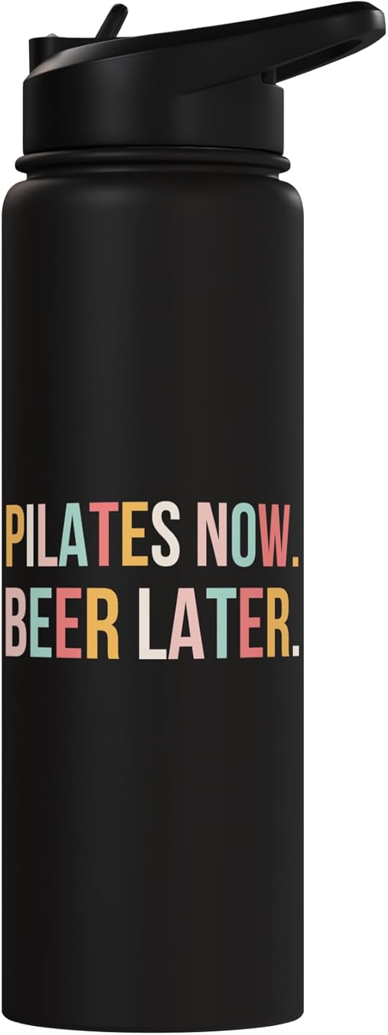 Botella agua acero inox aislada Pilates Now
