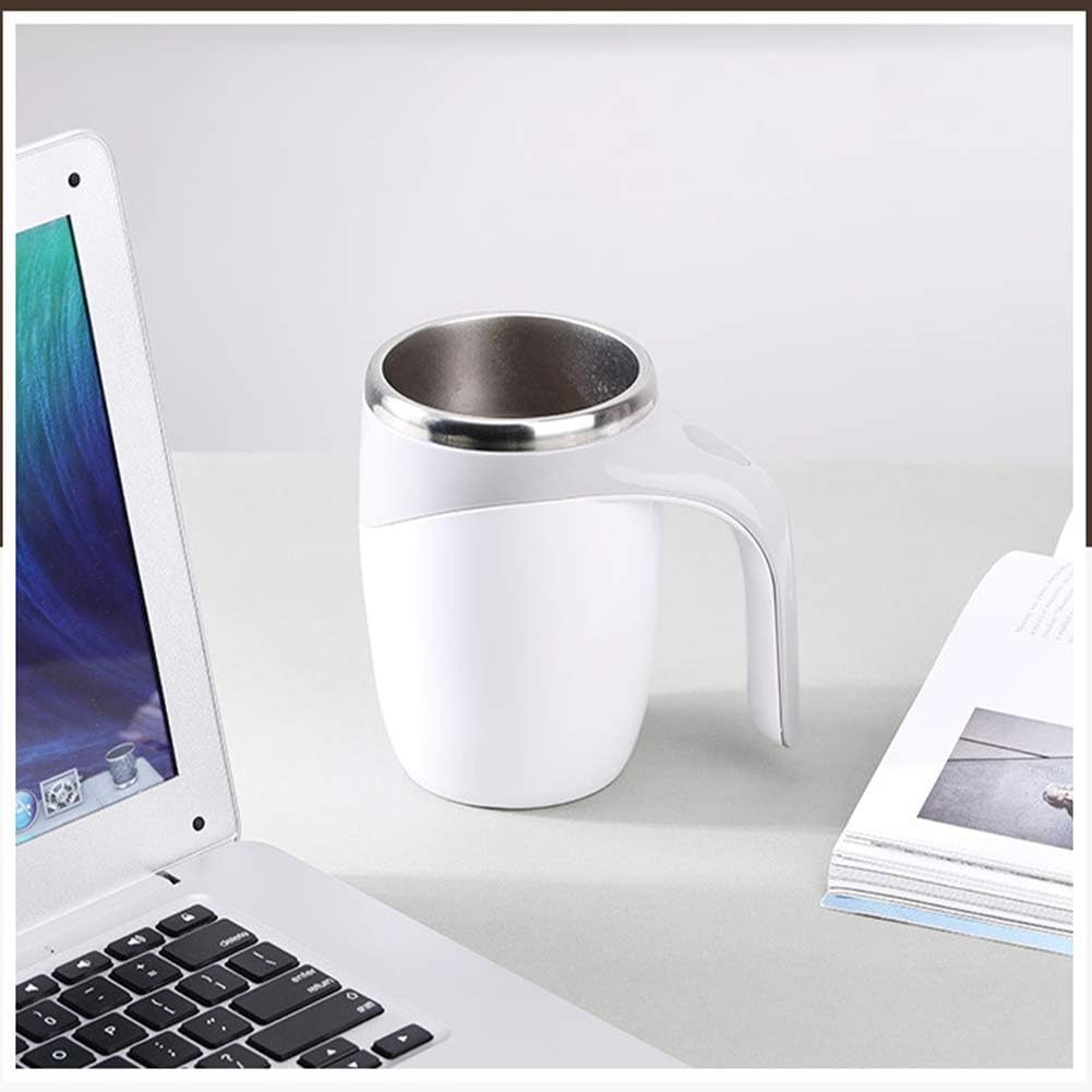 Taza autoagitadora de acero inoxidable para chocolate caliente, moca y matcha