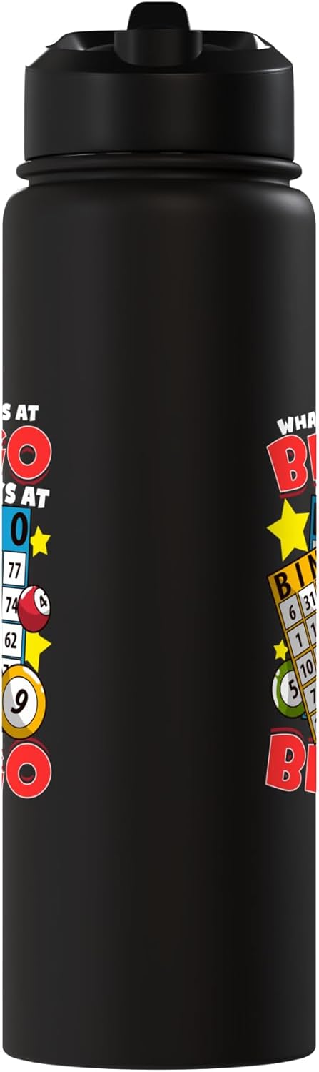 Botella de agua acero inoxidable aislada para jugador de bingo