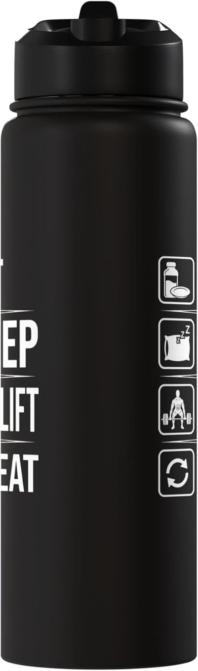Botella de agua acero inoxidable aislada para powerlifting