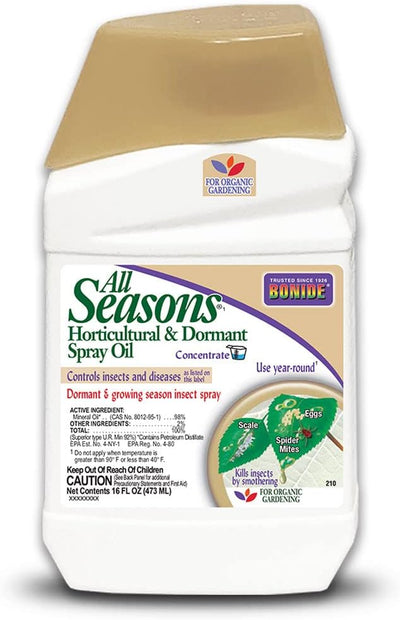 Aceite hortícola spray 16oz prevención enfermedades y insectos