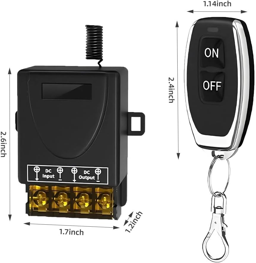 Interruptor remoto 12V 30A inalámbrico 328pies