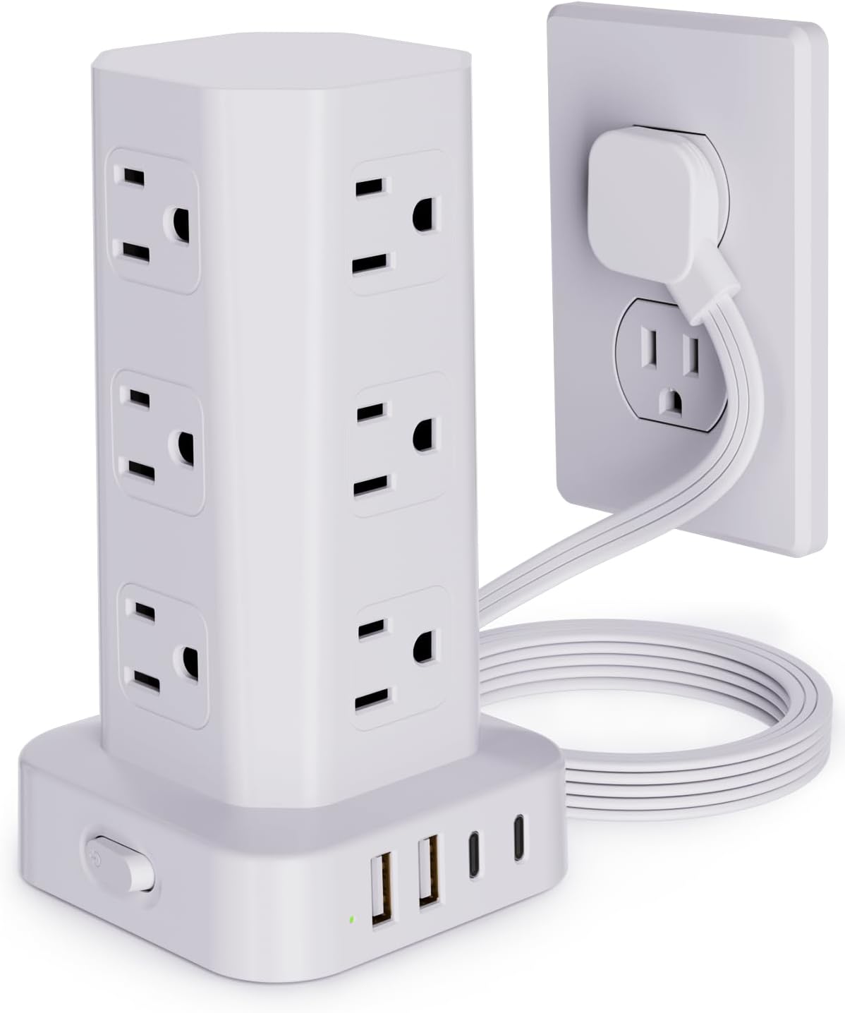 Regleta extensión 6ft 12 salidas 4USB protegida