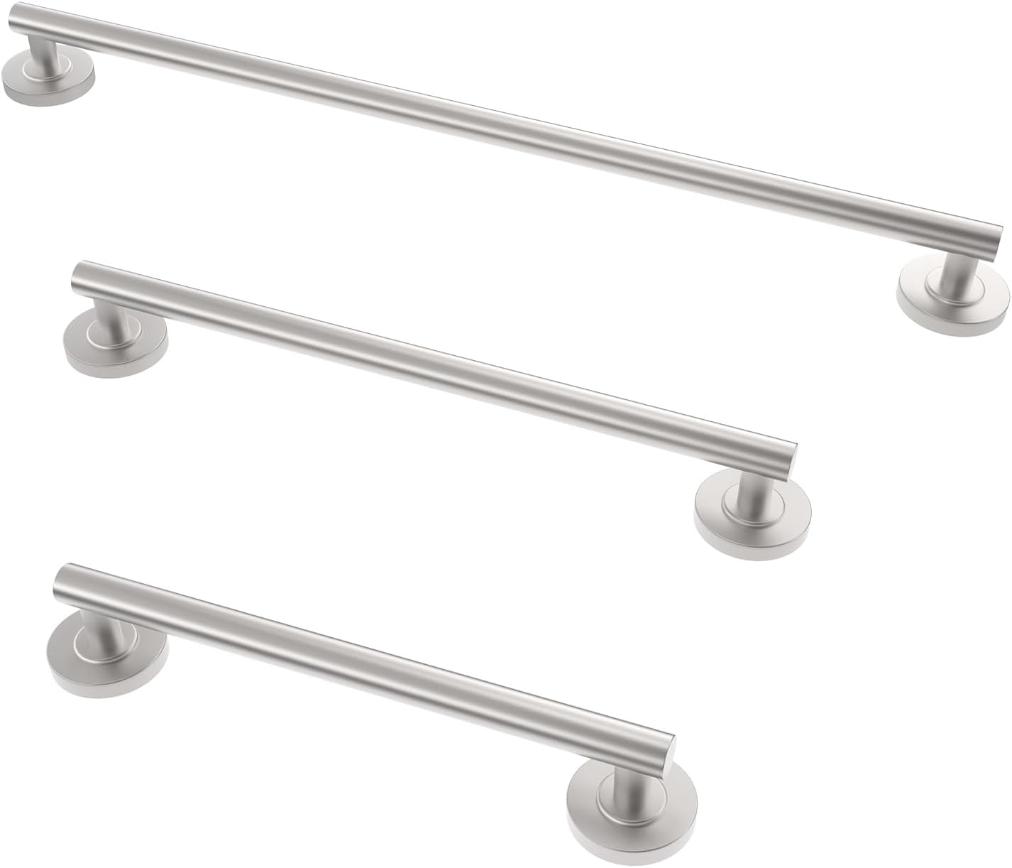 Set 3 Barras Agarre Ducha Acero Inox 18-36pulg
