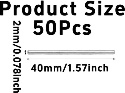 50 Pzas Clavos Acero Inox 2x40mm para Muebles y Estantes
