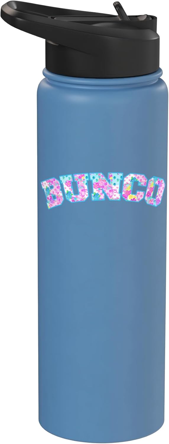 Botella de agua acero inoxidable con patchwork femenino