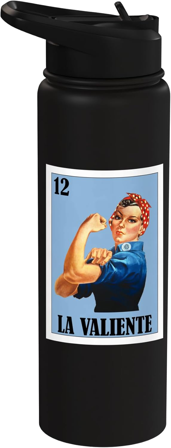 Botella de agua acero inoxidable La Valerosa para mujer