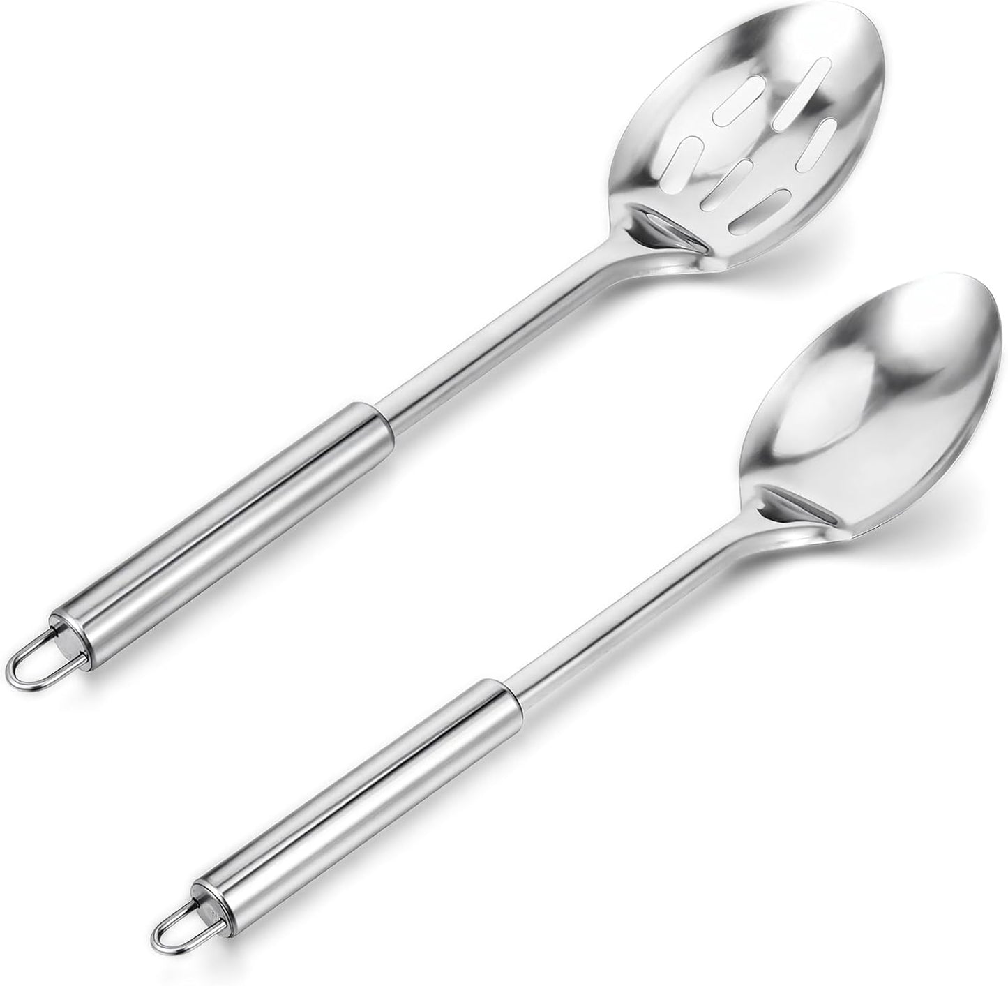 Set 2 Cucharas Acero Inox para Mezclar Servir