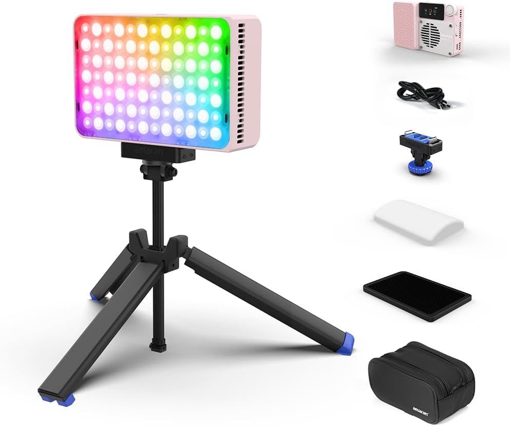 Kit luz LED RGB 25c Ace 32 W cámara con control app y funda