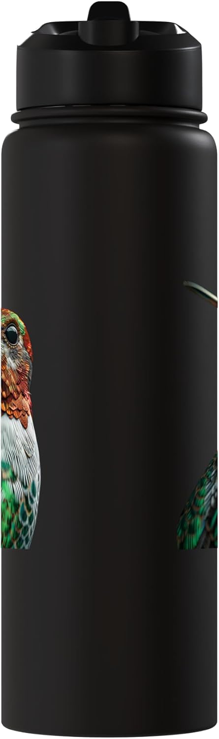 Botella de agua acero inoxidable aislada Hummingbird