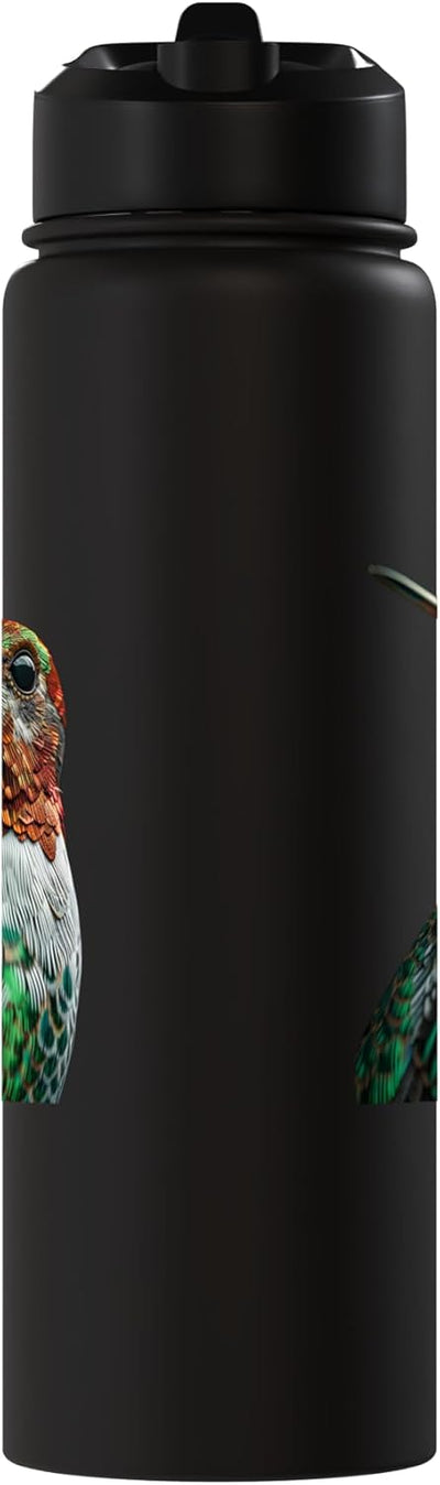 Botella de agua acero inoxidable aislada Hummingbird