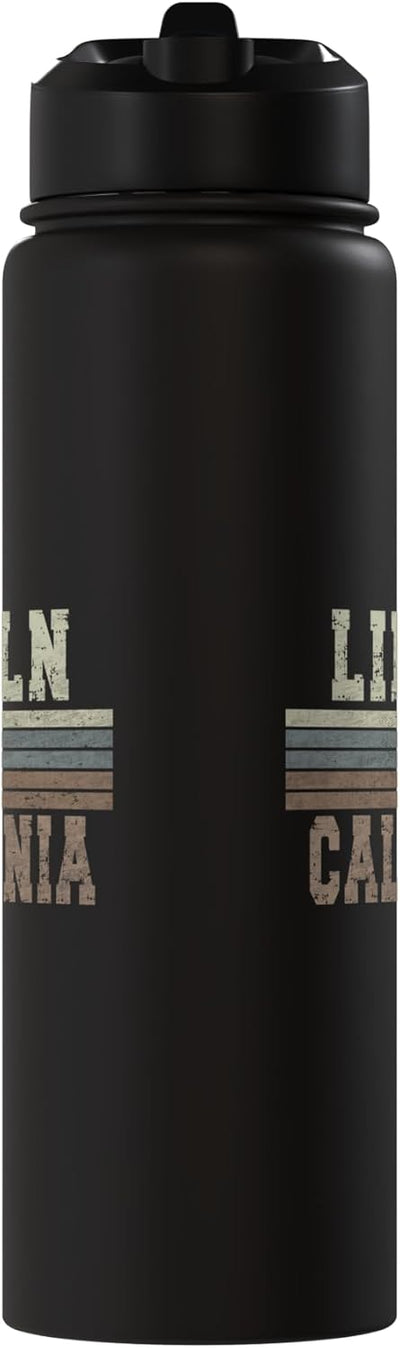 Bottella de agua acero inoxidable insulada estilo retro Lincoln California
