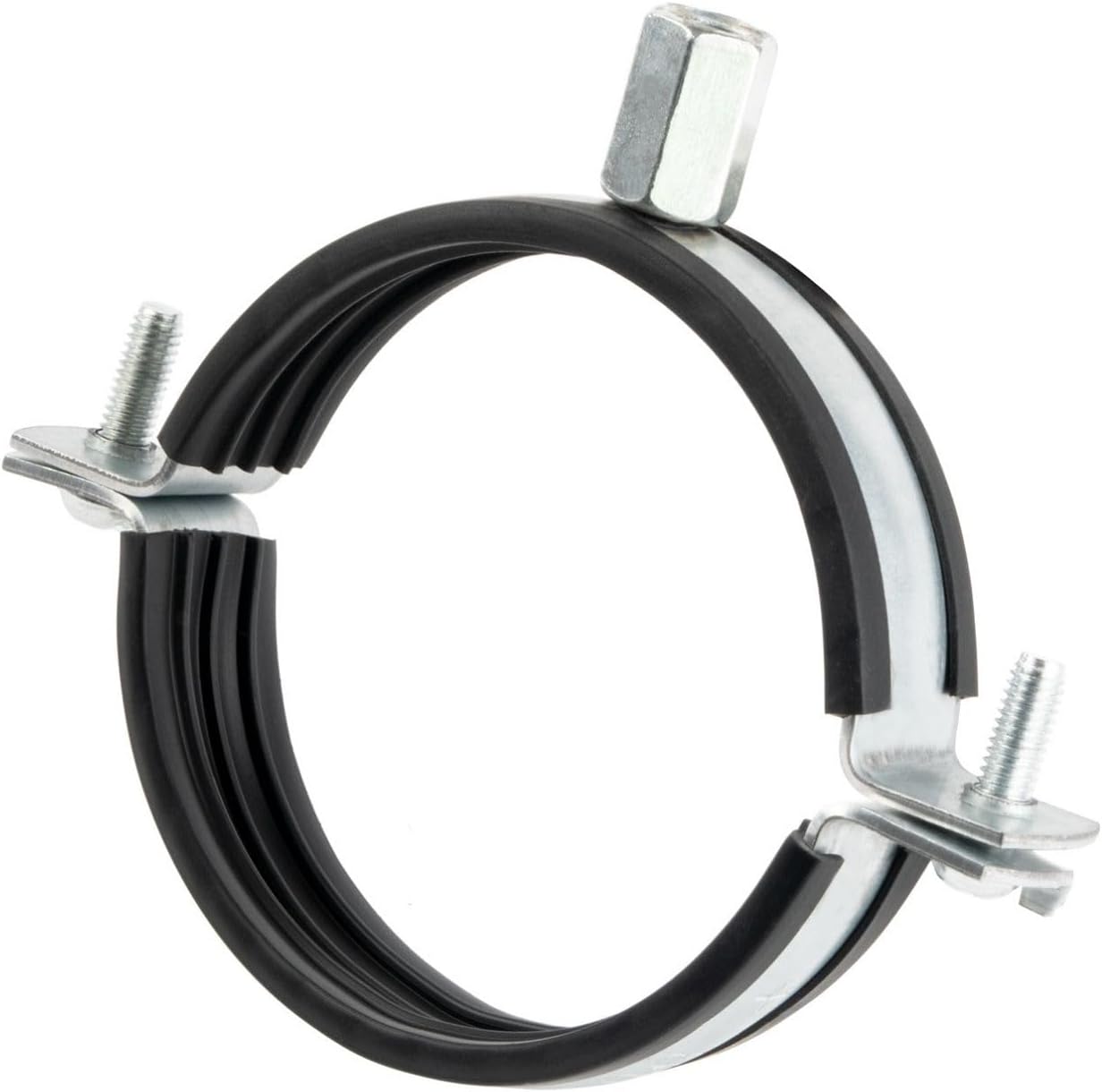 Abrazadera conducto 3pulg con junta goma rosca M8/M10
