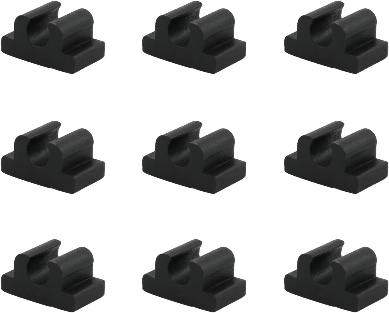 20 Almohadillas Plástico Negro Forma U para Silla Oficina