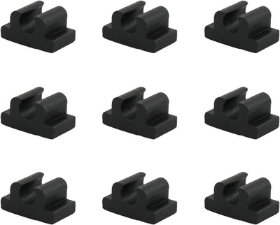 20 Almohadillas Plástico Negro Forma U para Silla Oficina