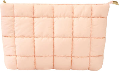 Bolsa maquillaje mujer acolchada organizador viaje rosa