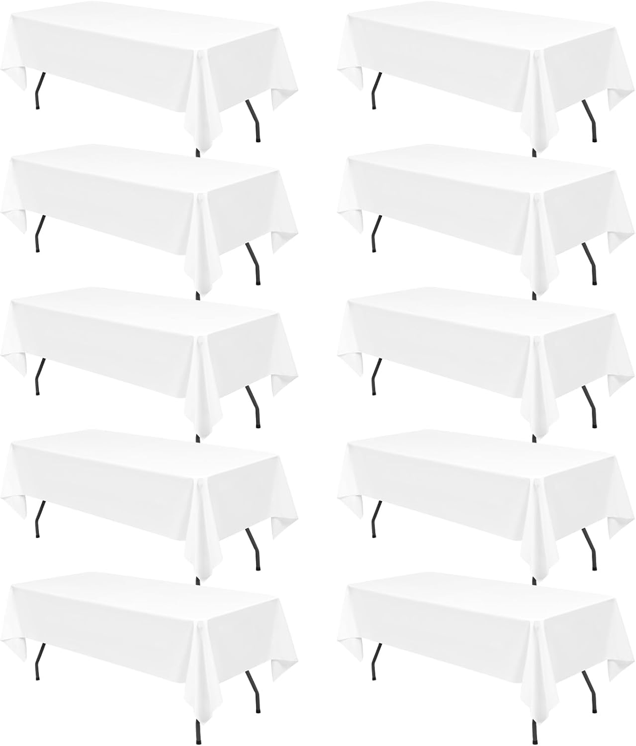 Servilletas de mesa blancas 20 piezas 60x102 pulg y 120 pulg redondas para eventos