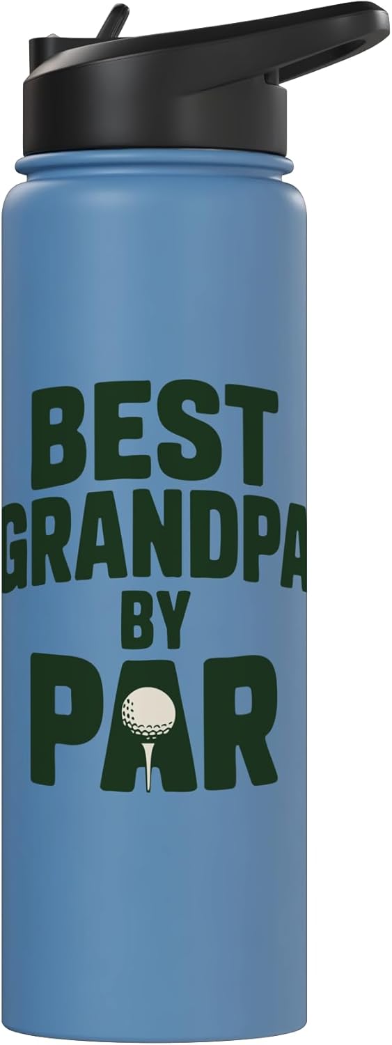 Botella de agua acero inoxidable sin BPA para abuelo golfista