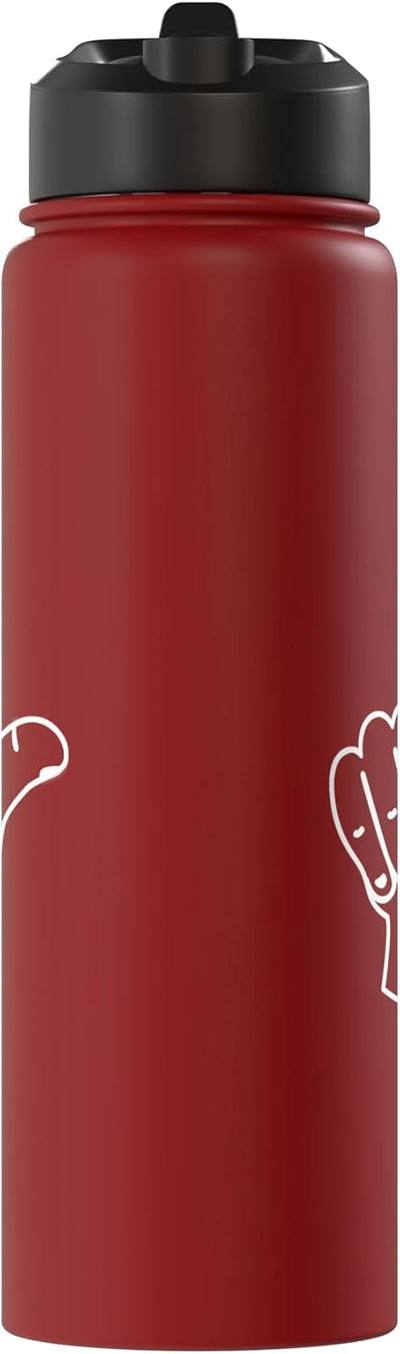 Botella agua acero inox aislada estilo retro