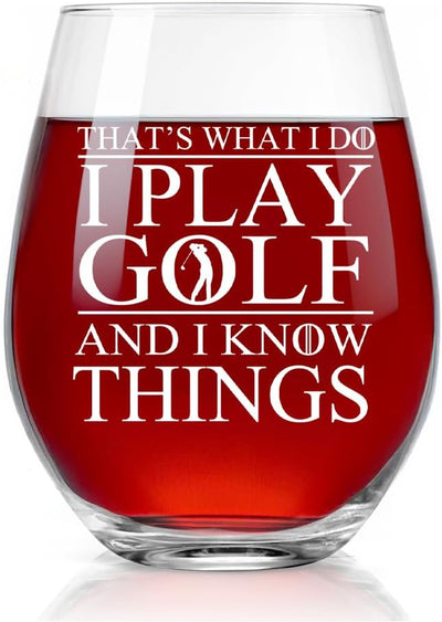 Copa de vino para amantes del golf regalo divertido para mujer hombre