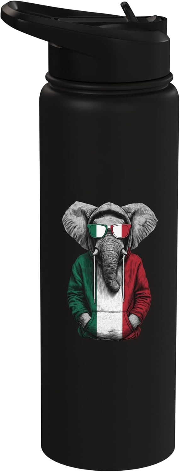 Botella de agua acero inoxidable bandera de Italia