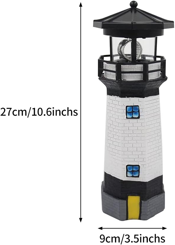 Faro LED solar para interior exterior luces giratorias impermeables