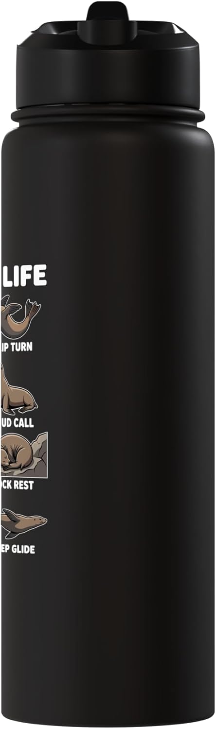 Botella de agua aislada de acero inoxidable Sea Lion Life