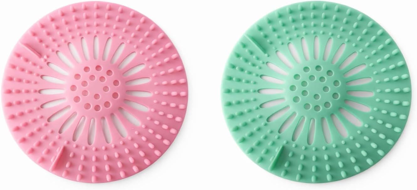 Recogedor pelo silicona drenaje ducha ajuste universal rosa